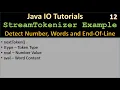 Java IO StreamTokenizer Parsing Numbers Words Java IO Tutorials