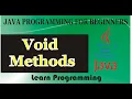 Void Methods Java Detail Void Method with Parameters Java Programming 2020