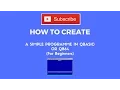 How to make a simple programme in qbasic beginner s guide