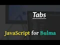 JavaScript for Bulma - Tabs