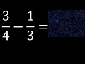 - subtraction of fractions substrac minus