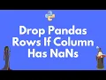 Drop Pandas rows with NaNs in specific column