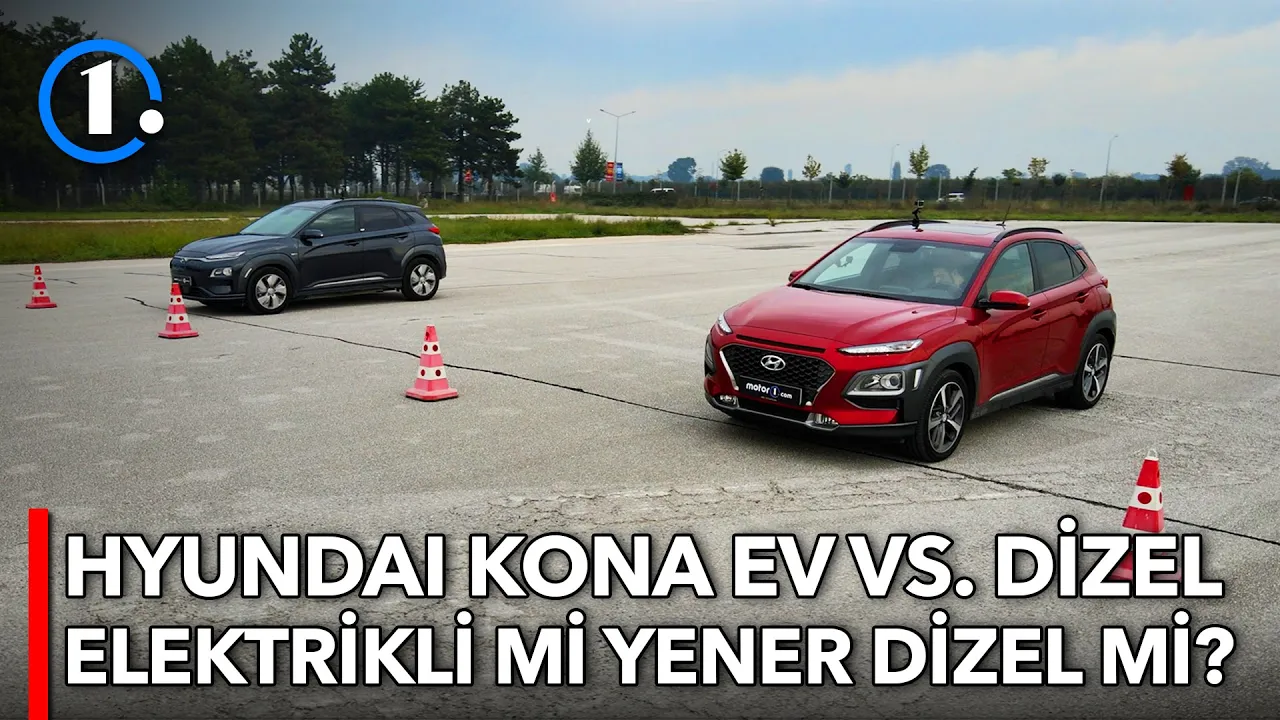 Hyundai Kona EV vs. Hyundai Kona Dizel | Elektrikli mi Yener, Dizel mi? | Drag & Rolling Yarışı
