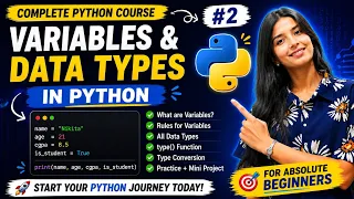 Variables Data Types in Python Python Complete Course Learn Python in 2026