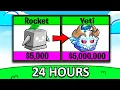 Trading From Rocket to YETI in 24 Hours Blox Fruits