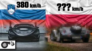 Jaki jest najszybszy samochód z KAŻDEGO kraju?