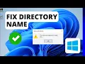 The Directory Name Isn t Valid Word Error Fixed Easy Solution