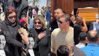 انهيا  ر نجوم الفن فى جنا  زة امير الغناء العربي  هاني شاكر  دندنها