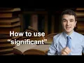 SIGNIFICANT definition SIGNIFICANT pronunciation SIGNIFICANT in a sentence SIGNIFICANT meaning