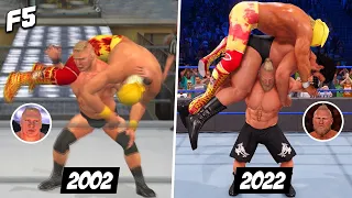 brock lesnar f5 20 years history in wwe games from wwe sym to wwe 2k22