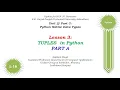 Python Theory Part 16A Python Native Data Types Tuples