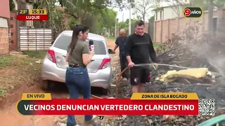 Vecinos denuncian vertedero clandestino
