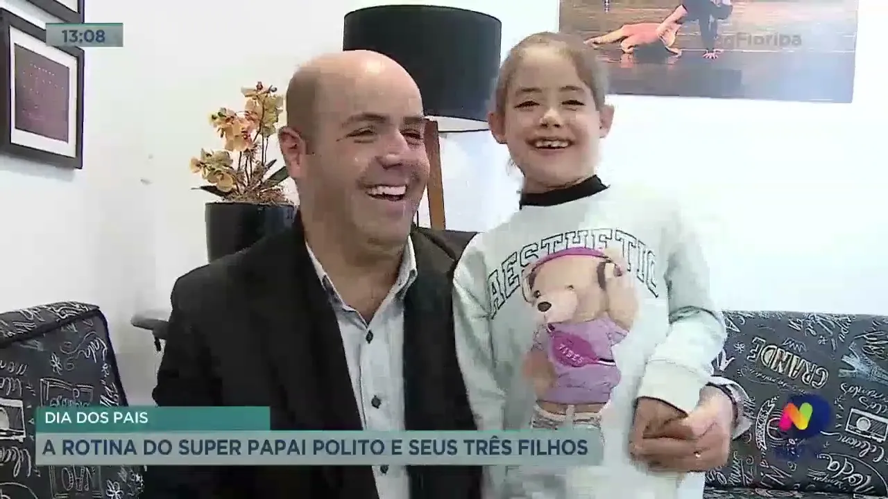 Dia dos Pais: a rotina do super papai Polito e seus três filhos