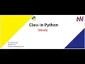 Python Tutorial in Hindi Class in Python Hindi Manish Nain