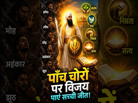 ज़िन्दगी के पांच चोर | Gurbani #sikhshorts #sikh #gurbani
