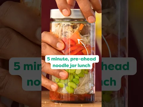 30g protein, 12g fibre, 5 minute prep noodle jar #shorts #noodles #healthyfood #protein