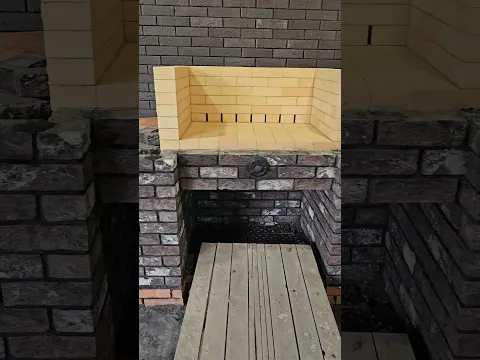 Part 6. Brick barbecue complex.(Installed the furnace doors.)