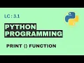 L-3 1 print Function Basic Python Free Python Course Bangla