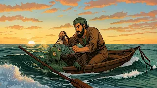 قصة الشاب الفقير الذي ألقى شبكته في البحر فخرج له مخلوق غريب فجعله أغنى رجل في قريته مثيرة مثير 