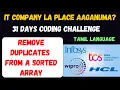Remove Duplicates from a Sorted Array in Tamil Coding Round Java LeetCode 26 TCS Wipro etc