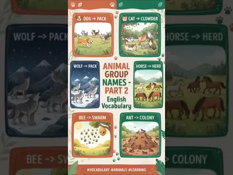 Part 02 || Animals Group Names|| English Vocabulary || #vocabulary #vocabs #englishvocabulary #GK
