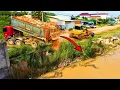 Download Lagu Use Heavy machinery Filling Up The Land huge, Skills​ Driver​ Bulldozer SHANTUI DH17C3, Dump truck
