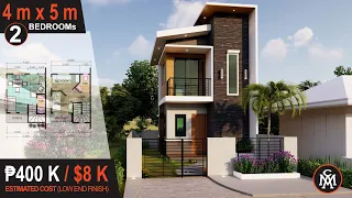 2 storey house design 4 x 5 m 20 sqm house design 6