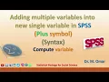 Adding multiple variables into single variable using plus sign and syntax code compute command