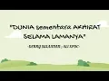 Download Lagu Derry Sulaiman ; Ali XPDC - Dunia Sementara Akhirat Selamanya