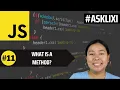 Chapter 11 Javascript Tutorial - What is a Method