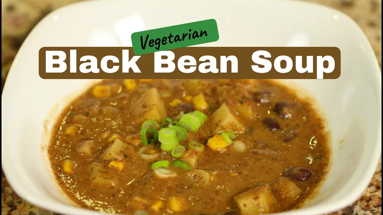 Vegetarian Black Bean Soup Recipe   Rockin Robin Cooks