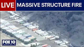 LIVE Massive warehouse fire in Tracy CA FOX 10 Phoenix