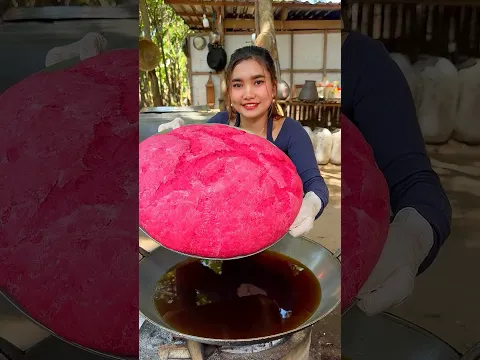 Cooking yummy deep fried cake with sauce recipe