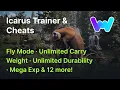 Icarus Mod Menu 16 Cheats Fly Mode Mega EXP Unlimited Items No Hunger 12 More