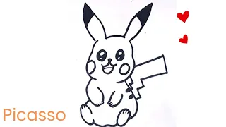How to draw Pokemon ll Easy way to draw a Picasso 