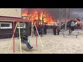 kid enjoying in fire meme template