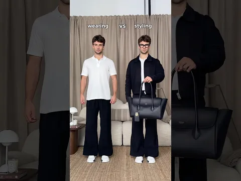 Wearing or styling? Which outfit would you wear? Casual-chic outfit inspiration for Men 👀 #styling