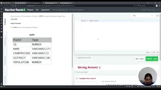 Revising Aggregations - The Count Function SQL Aggregation HackerRank Solution