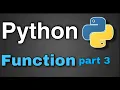Python Tutorial 33 - Functions part 3 positional arguments keyword arguments