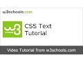 W3Schools CSS Text Tutorial