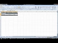How to make a Table in Excel 2007