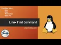 Find command in Linux Linux Tutorial 2021 Linux Masterclass