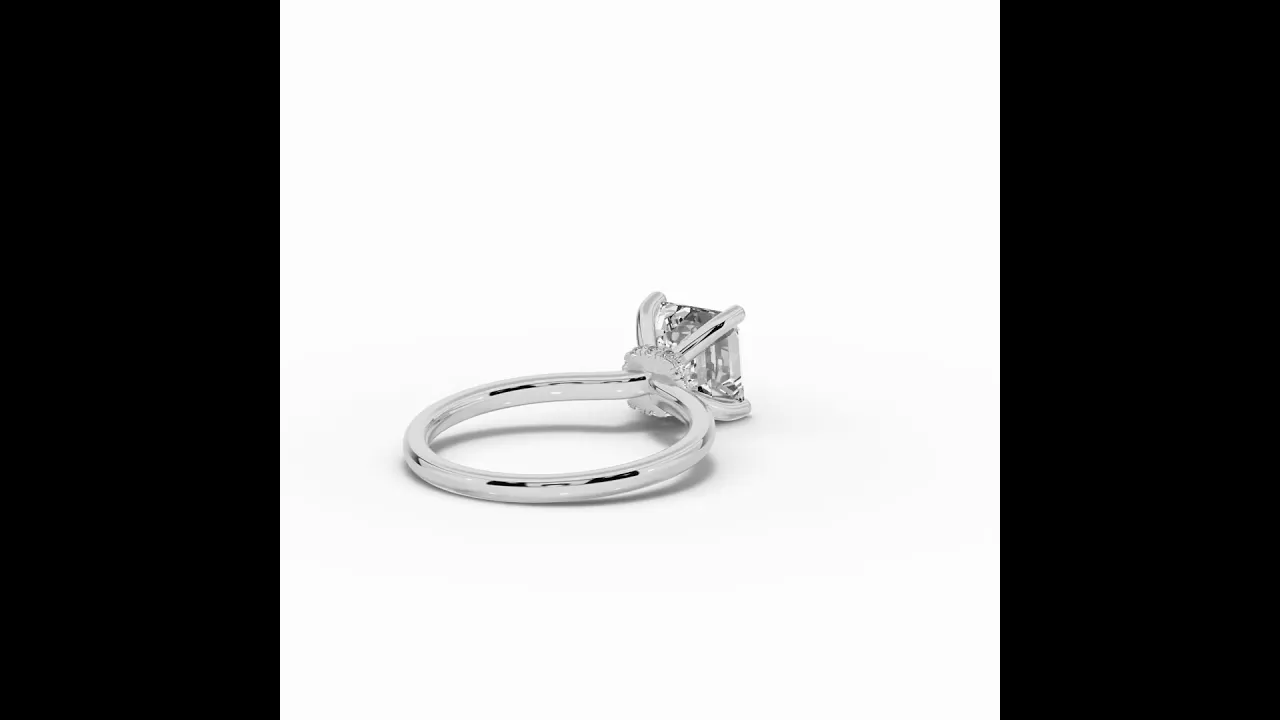 Asscher Tiara Glow Solitaire