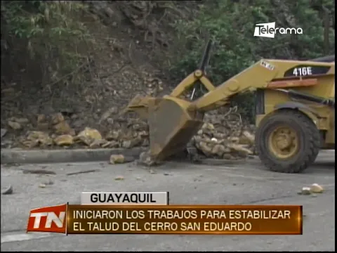 Iniciaron los trabajos para estabilizar el talud del cerro San Eduardo