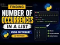 Find The Number of Occurrences In A List Using Dictionary Python DSA