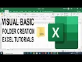 How To Create Folders Using VBA Editor - VBA Tutorials