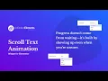 How to add a Scroll Text Animation in Elementor
