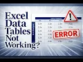 Why Your Excel Data Table Isn t Working 7 Common Issues