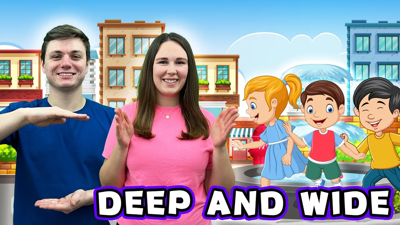 Deep and Wide (with Lyrics) | Christian Kids Songs | Sunday School | Hand Motions | English Deep and Wide (with Lyrics) | Christian Kids Songs | Sunday School | Hand Motions | English