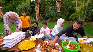 عزومة علي الفحم لـ200 شخص عطينا الناس وربنا اعطانا في ساعتها 